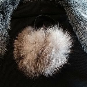 Fox fur ear muffs